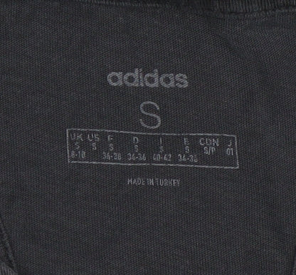 adidas Womens Black Cotton Racerback Tank Top Size S