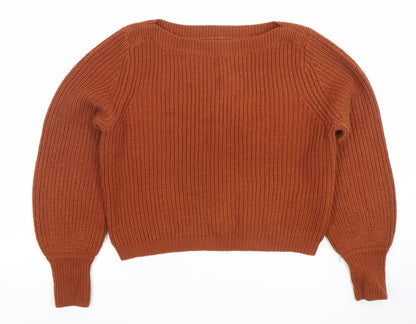 Womens UK Size S Only Brown Pullover Jumper