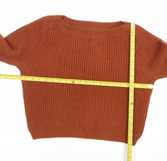 Womens UK Size S Only Brown Pullover Jumper
