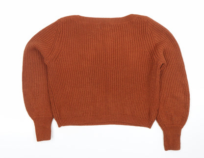 Womens UK Size S Only Brown Pullover Jumper