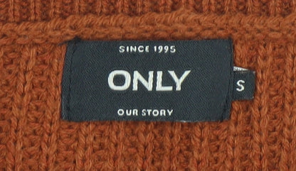Womens UK Size S Only Brown Pullover Jumper
