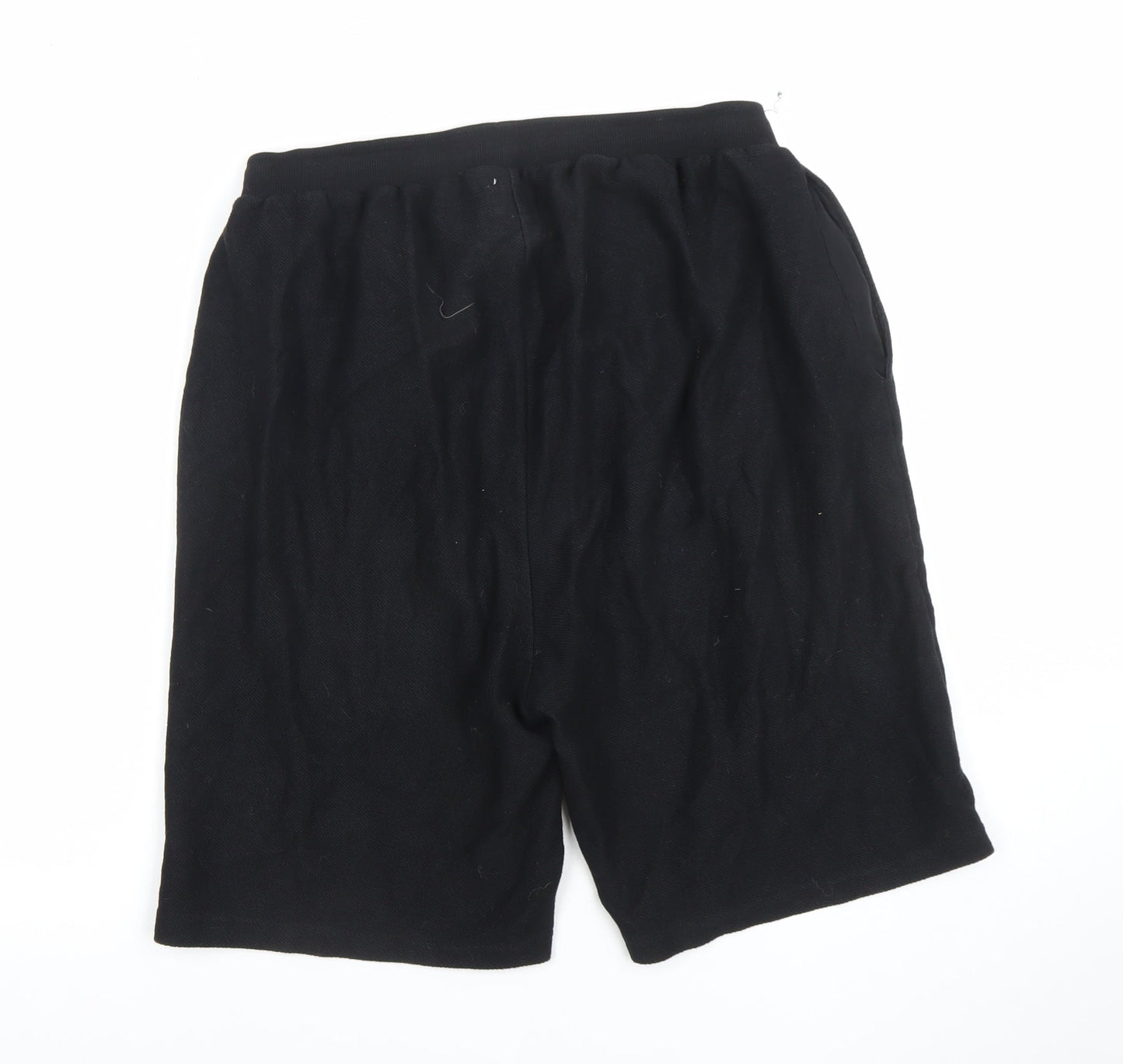 Les Basics Men’s Black Cotton Sweat Shorts Size Large Casual Jersey