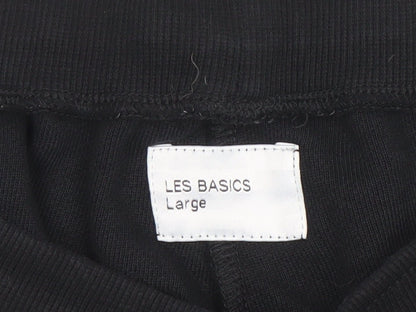 Les Basics Men’s Black Cotton Sweat Shorts Size Large Casual Jersey