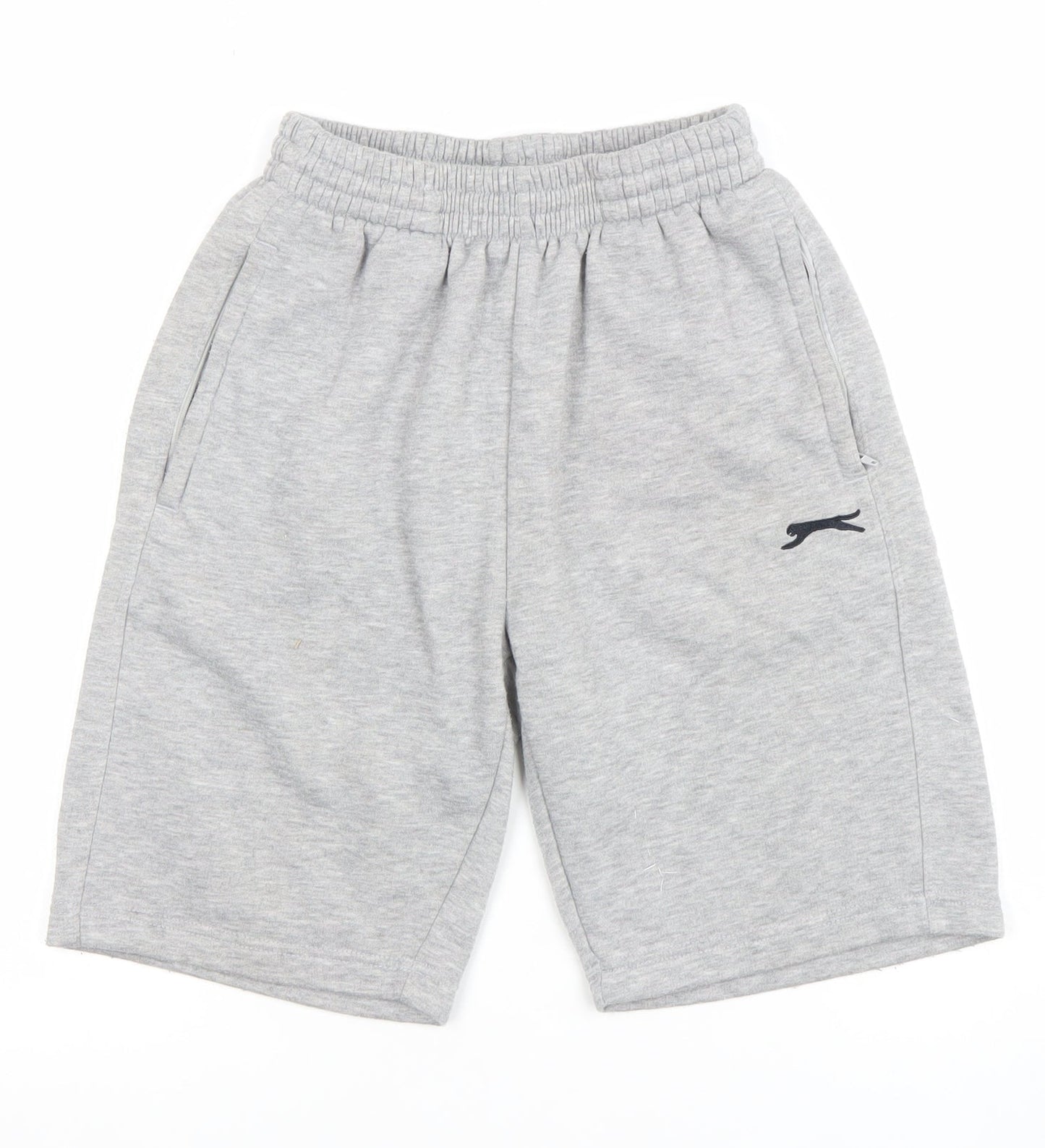 Slazenger Men's Grey Sweat Shorts M Elastic Waist Casual Sportswear