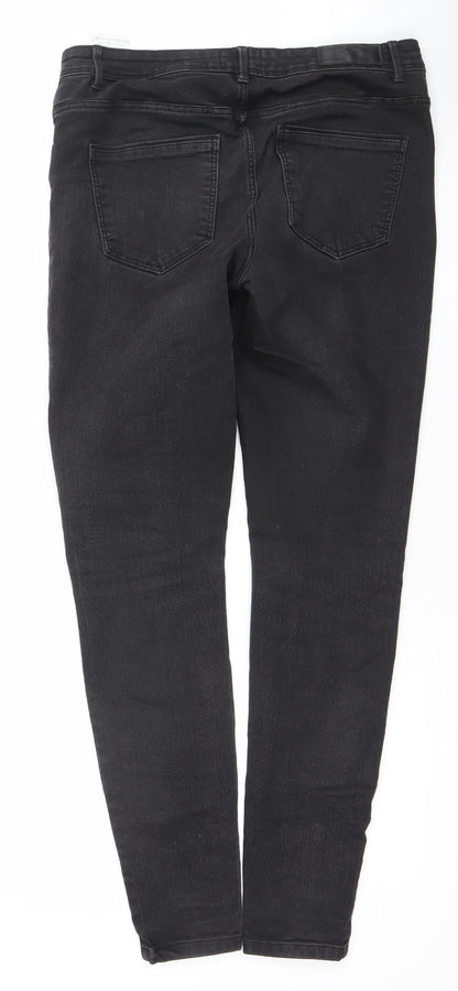 Womens UK Size L VERO MODA Slim Fit Skinny Black Jeans