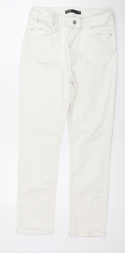Dunnes Stores Women's White Size 12 Straight Leg Jeans