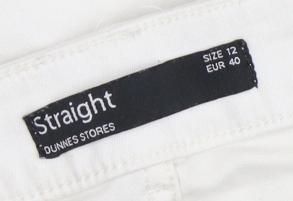 Dunnes Stores Women's White Size 12 Straight Leg Jeans