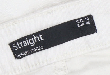 Dunnes Stores Women's White Size 12 Straight Leg Jeans
