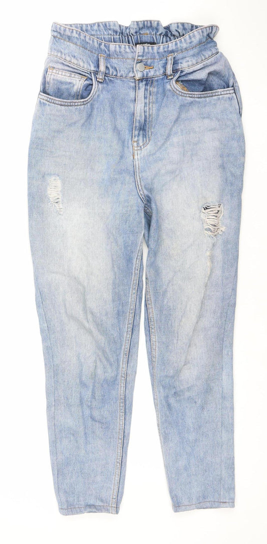 Womens UK Size 28 Zudio Relaxed Fit Mom Blue Jeans