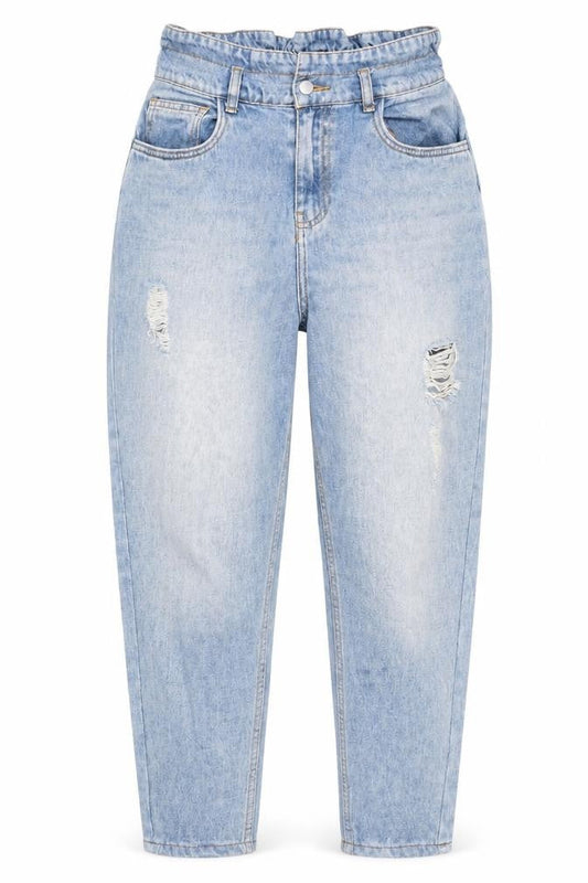Womens UK Size 28 Zudio Relaxed Fit Mom Blue Jeans
