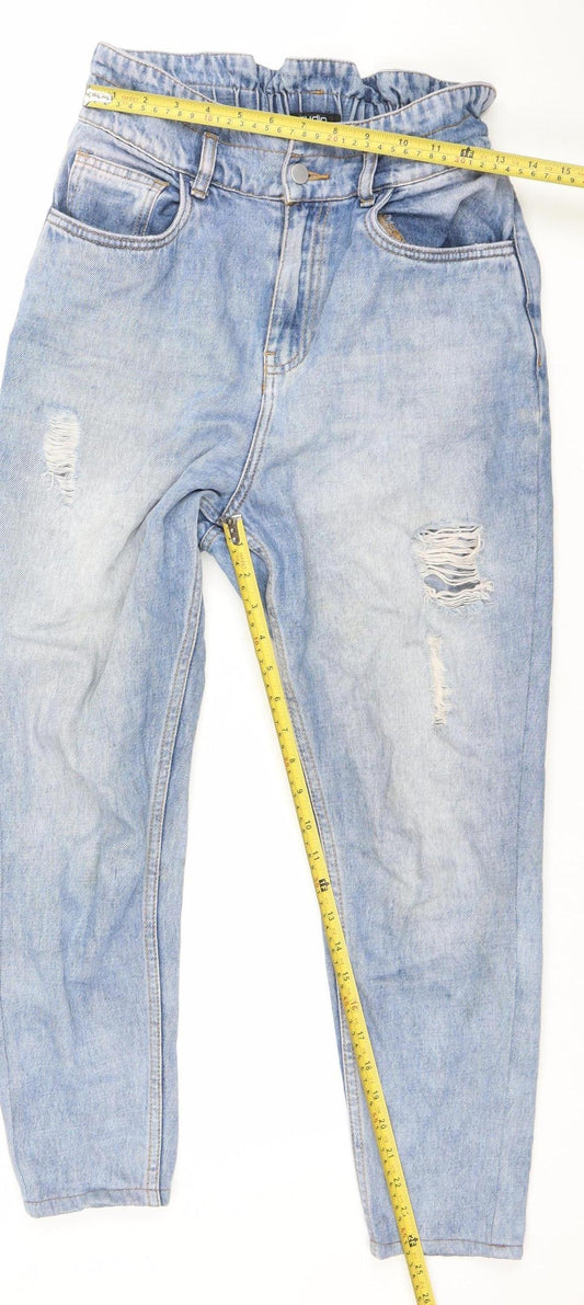 Womens UK Size 28 Zudio Relaxed Fit Mom Blue Jeans