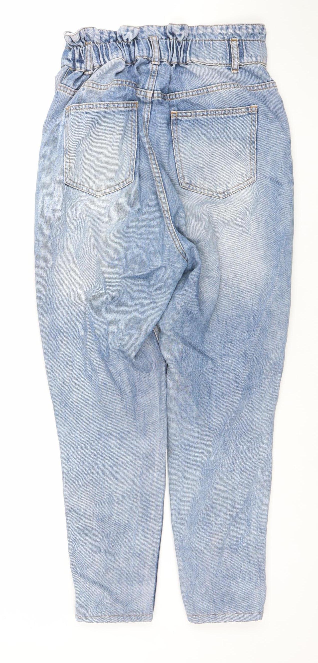 Womens UK Size 28 Zudio Relaxed Fit Mom Blue Jeans