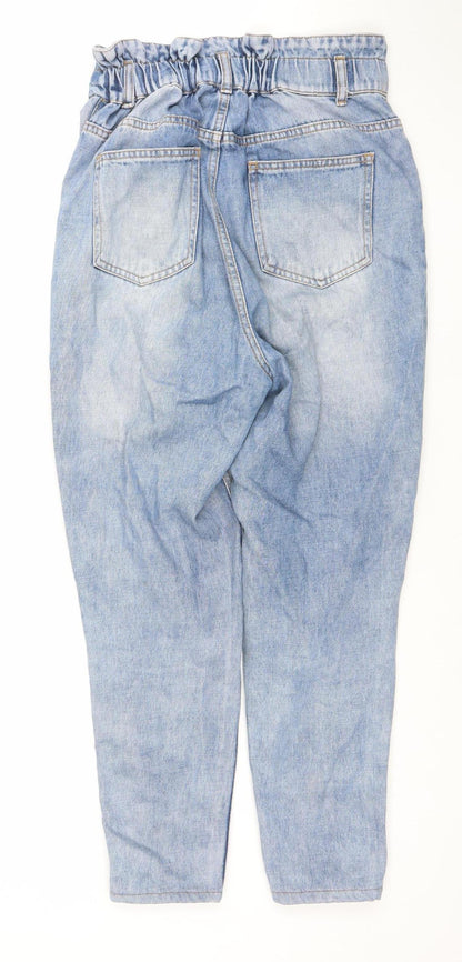 Womens UK Size 28 Zudio Relaxed Fit Mom Blue Jeans