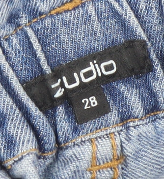 Womens UK Size 28 Zudio Relaxed Fit Mom Blue Jeans
