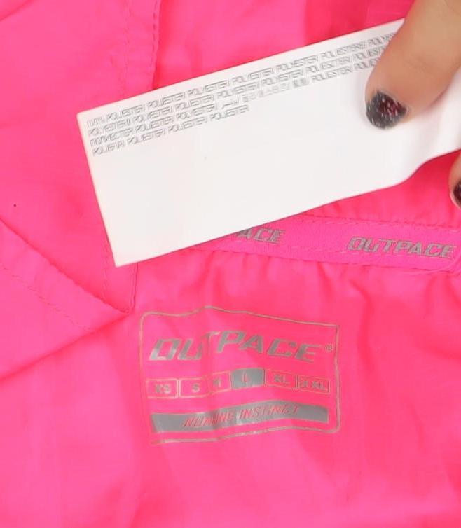 Womens UK Size S Outpace Pink Windbreaker Coat