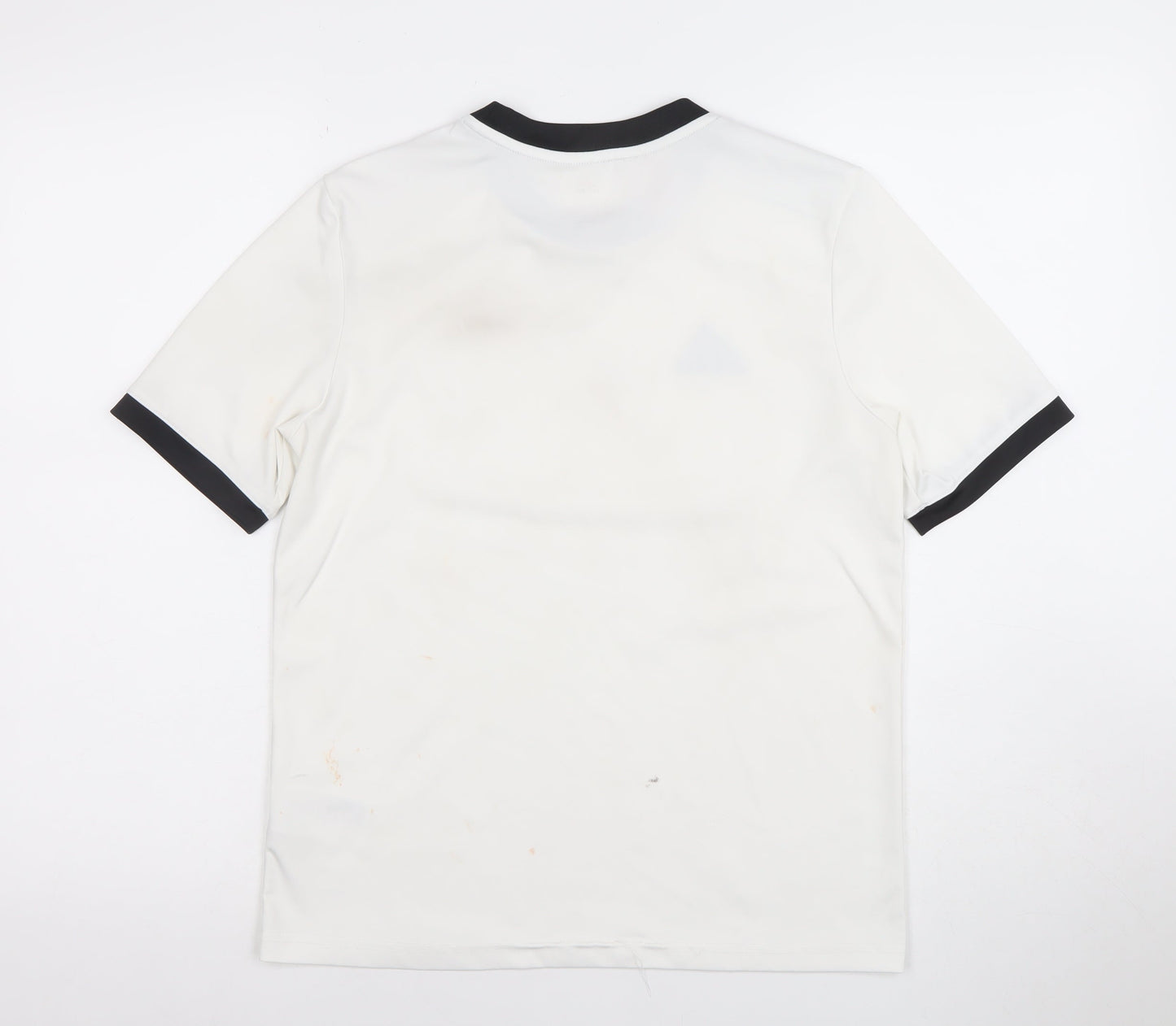 Adidas Boys White Short Sleeve AEROREADY Football Training T-Shirt 13-14 Years