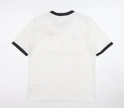 Adidas Boys White Short Sleeve AEROREADY Football Training T-Shirt 13-14 Years