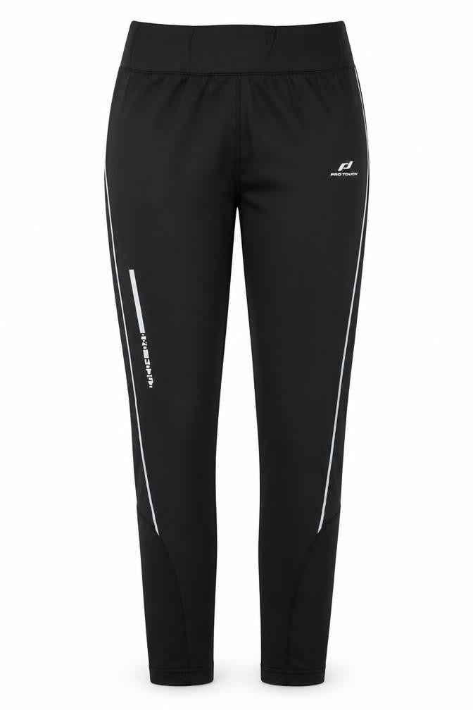 Womens UK Size XS PRO TOUCH Slim Fit Track Pants Black Trousers