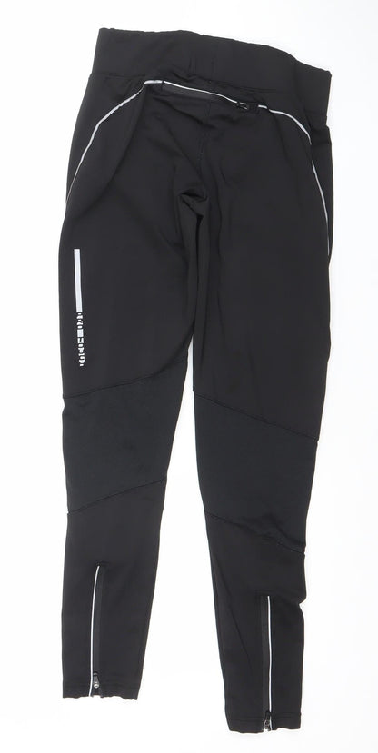 Womens UK Size XS PRO TOUCH Slim Fit Track Pants Black Trousers
