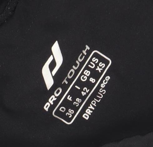Womens UK Size XS PRO TOUCH Slim Fit Track Pants Black Trousers
