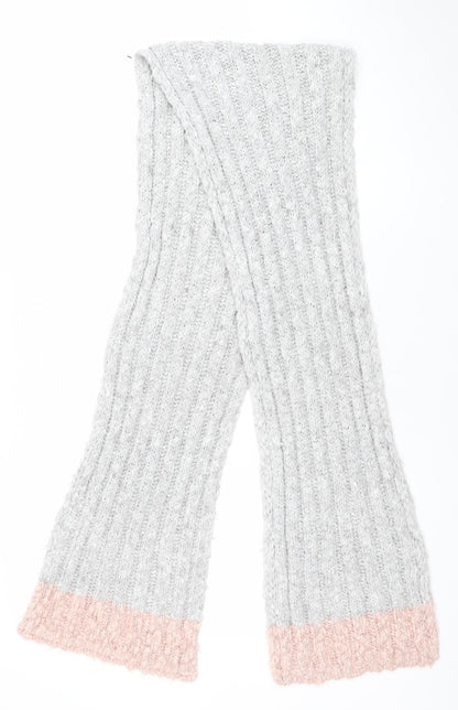 Hollister Women Grey Pink Knit Infinity Scarf Soft Winter Snood
