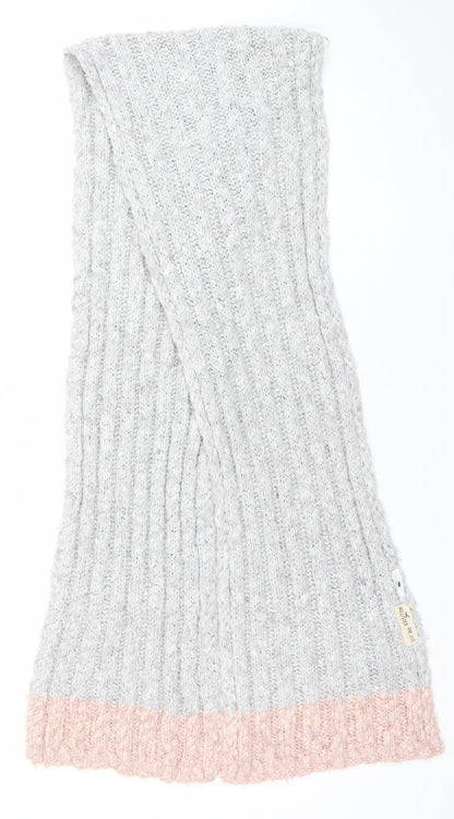 Hollister Women Grey Pink Knit Infinity Scarf Soft Winter Snood