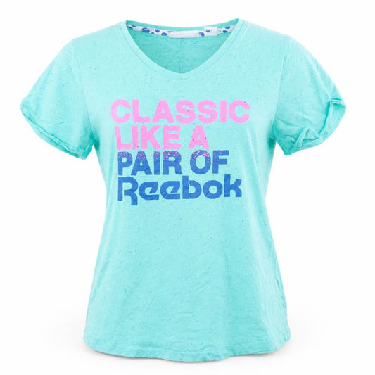 Womens UK Size M Reebok Blue Basic T-Shirt
