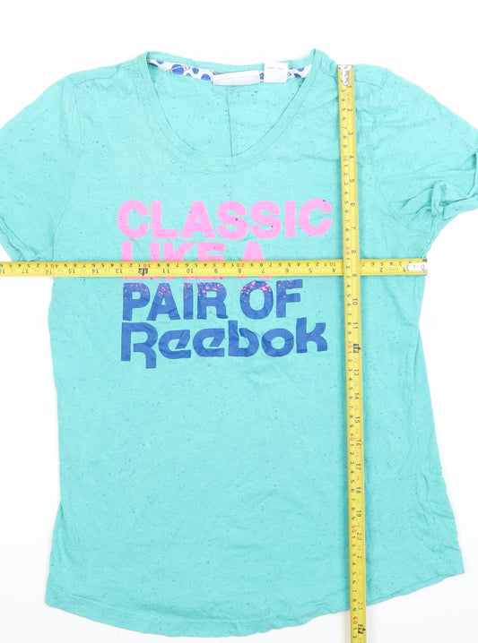 Womens UK Size M Reebok Blue Basic T-Shirt