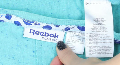 Womens UK Size M Reebok Blue Basic T-Shirt