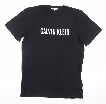 Calvin Klein Women’s Black Cotton Logo T-Shirt Size 14-16