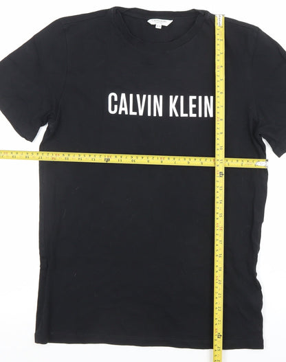 Calvin Klein Women’s Black Cotton Logo T-Shirt Size 14-16