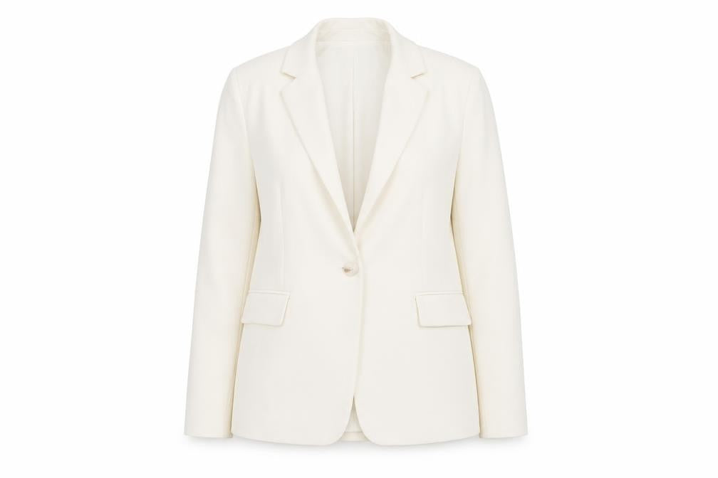 Womens UK Size XS Stradivarius Regular Ivory Blazer
