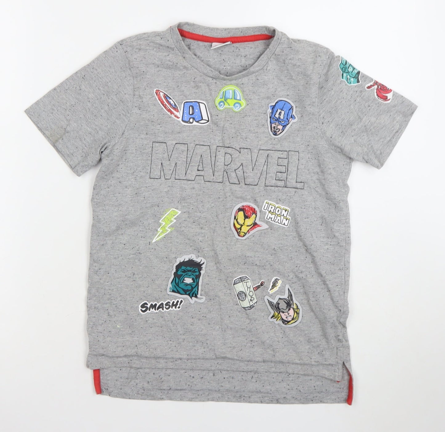 Boys UK Size 9-10 Years St. Bernard for Dunnes Stores Grey Basic T-Shirt
