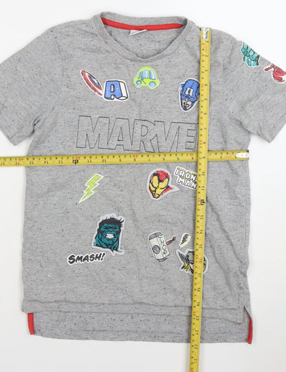 Boys UK Size 9-10 Years St. Bernard for Dunnes Stores Grey Basic T-Shirt
