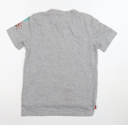 Boys UK Size 9-10 Years St. Bernard for Dunnes Stores Grey Basic T-Shirt