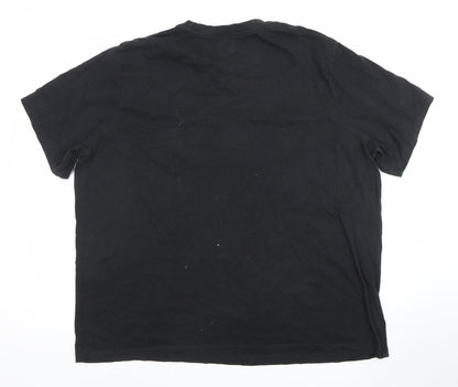 Levi's Men's Black 2XL Regular Fit Cotton Crew Neck T-Shirt
