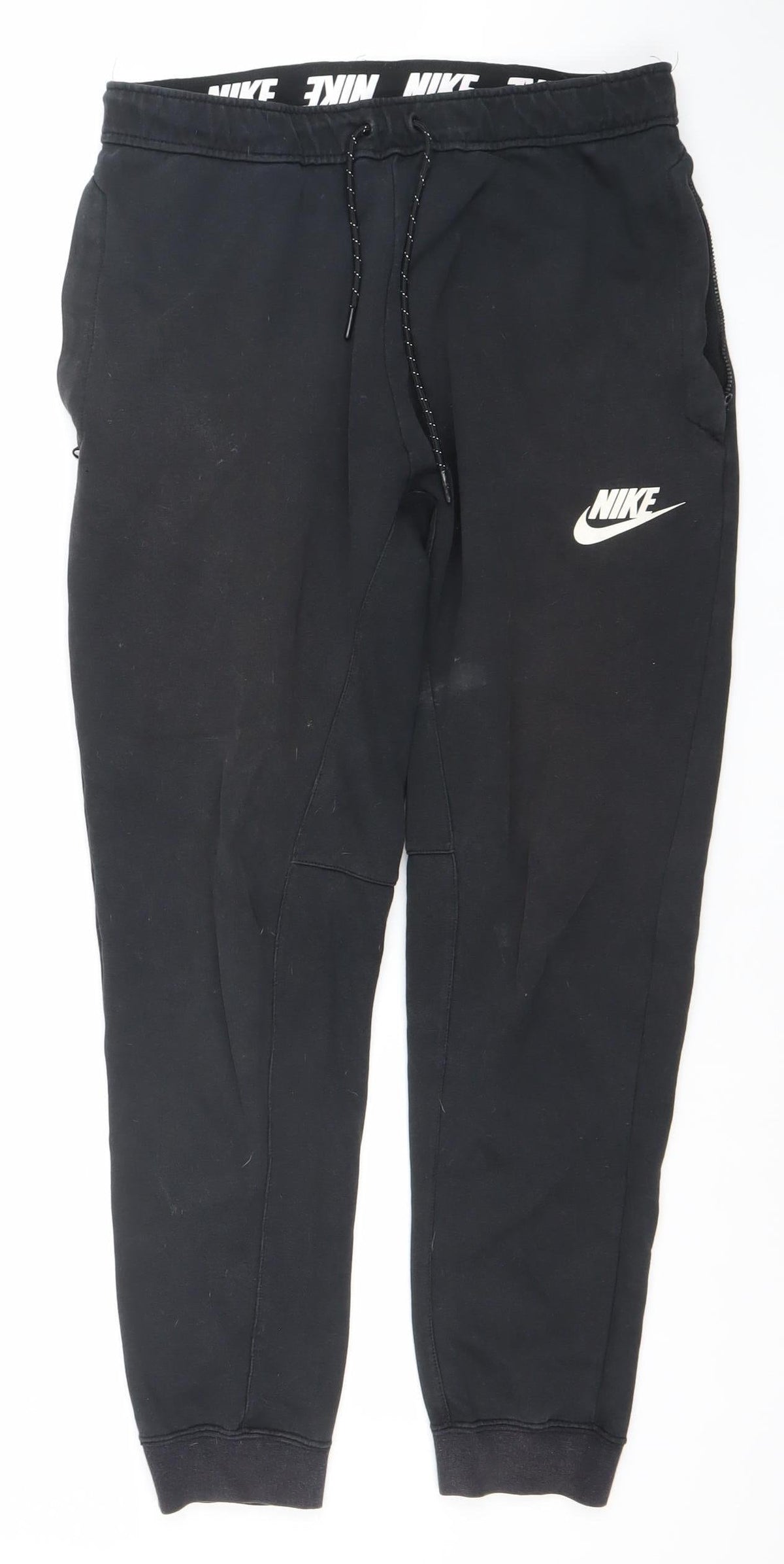 Mens UK Size S Nike Regular Fit Jogger Black Trousers