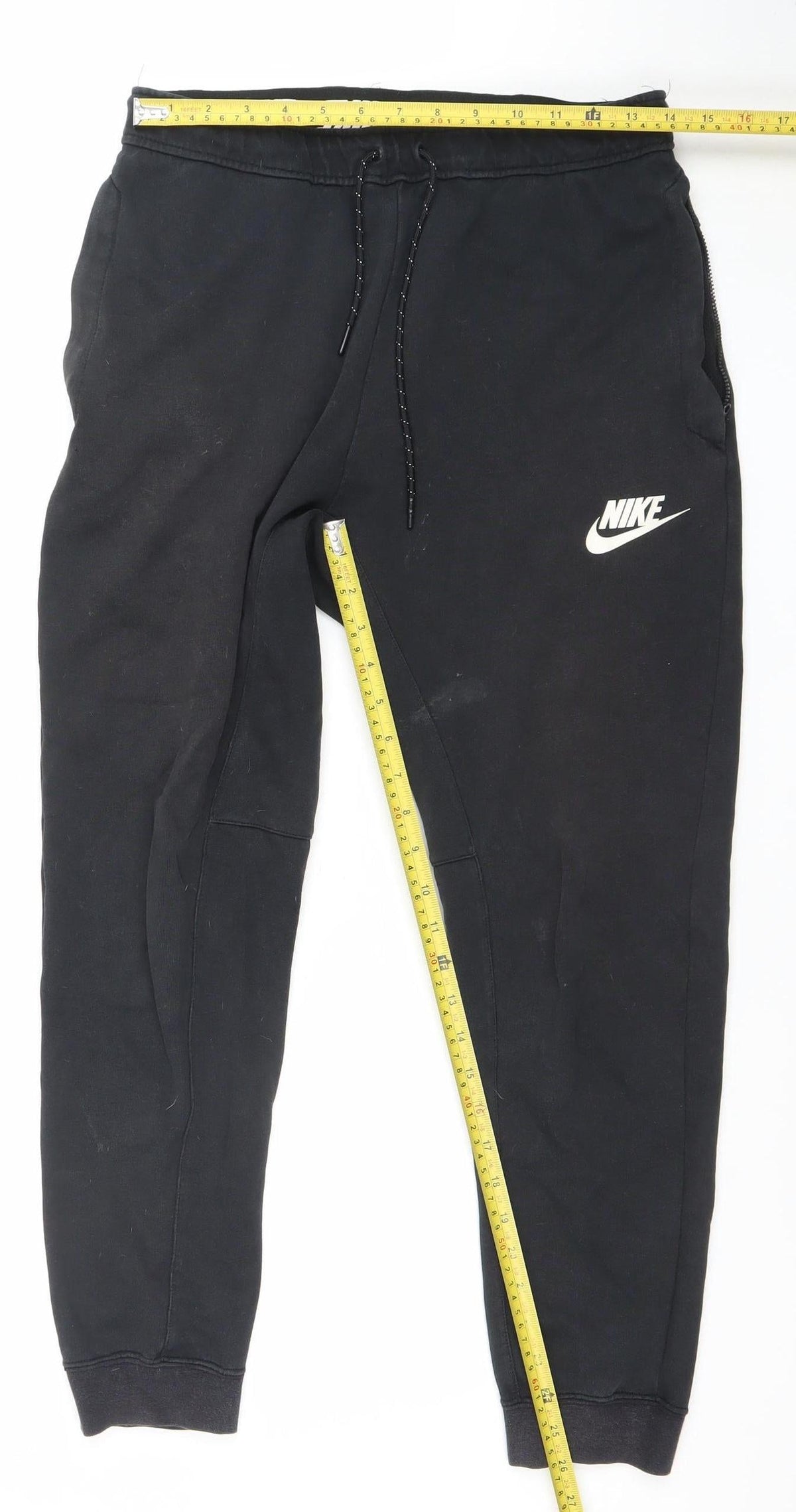 Mens UK Size S Nike Regular Fit Jogger Black Trousers