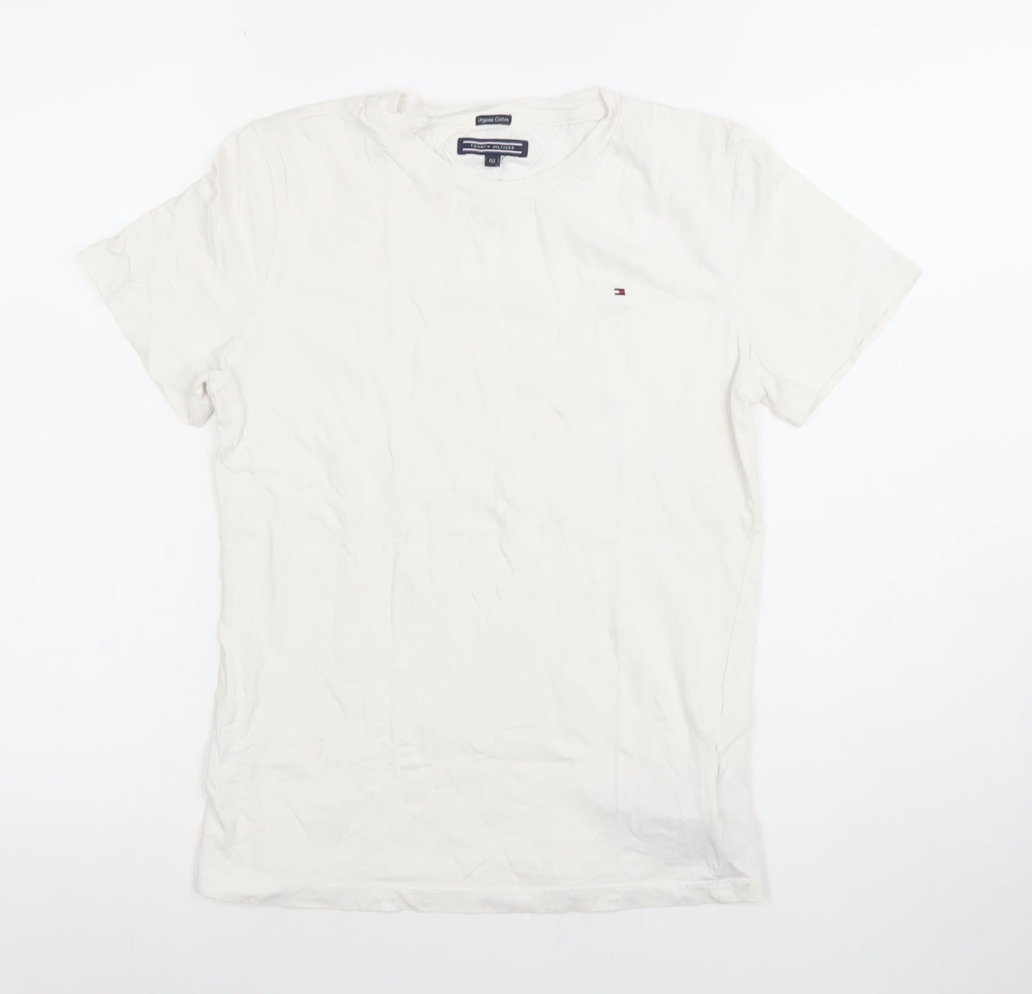Boys UK Size 12 Years Tommy Hilfiger White Basic T-Shirt