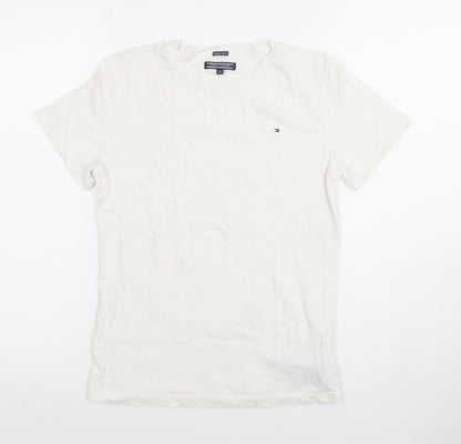 Boys UK Size 12 Years Tommy Hilfiger White Basic T-Shirt