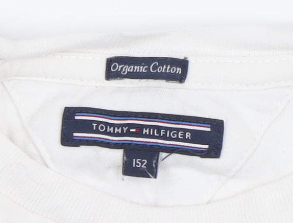 Boys UK Size 12 Years Tommy Hilfiger White Basic T-Shirt