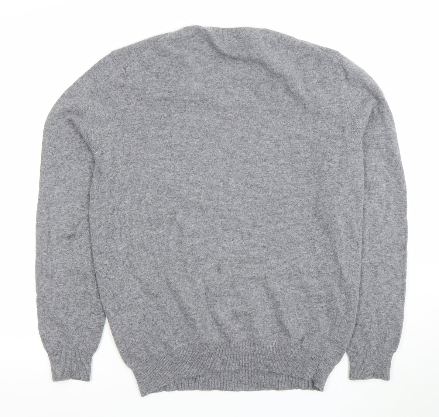 United Colors of Benetton Men's Grey Wool Crew Neck Jumper S