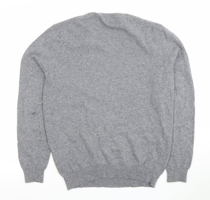 United Colors of Benetton Men's Grey Wool Crew Neck Jumper S