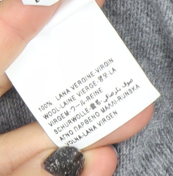 United Colors of Benetton Men's Grey Wool Crew Neck Jumper S