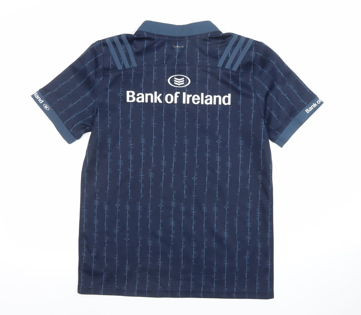 Adidas Boys Blue Leinster Rugby Short Sleeve Jersey 13-14 Years