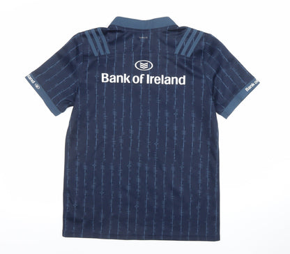 Adidas Boys Blue Leinster Rugby Short Sleeve Jersey 13-14 Years