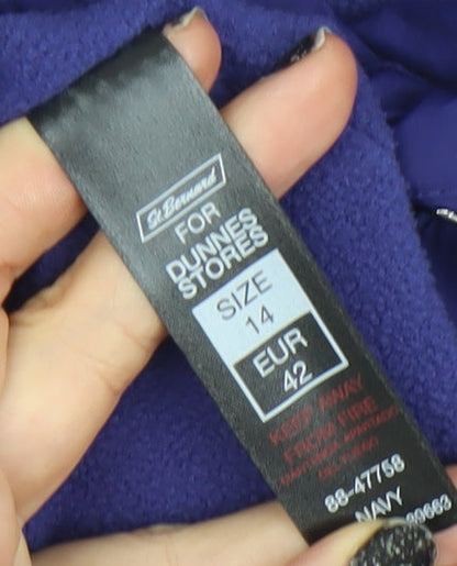 Womens UK Size 14 St. Bernard for Dunnes Stores Blue Parka Coat