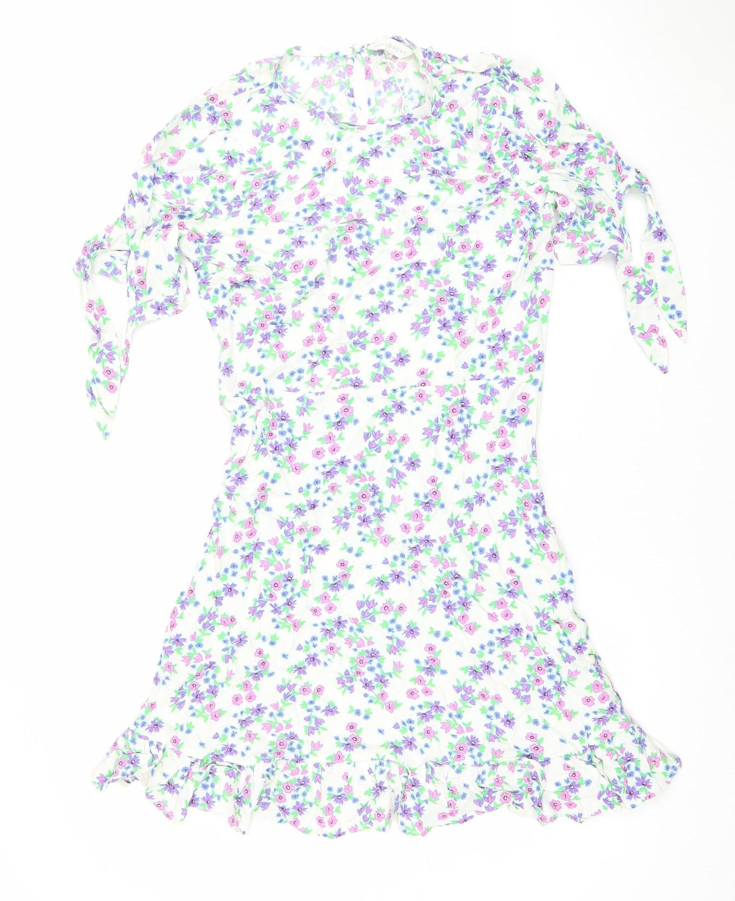 Marks and Spencer Women’s Multicoloured Floral One Shoulder Wrap Dress Size 10