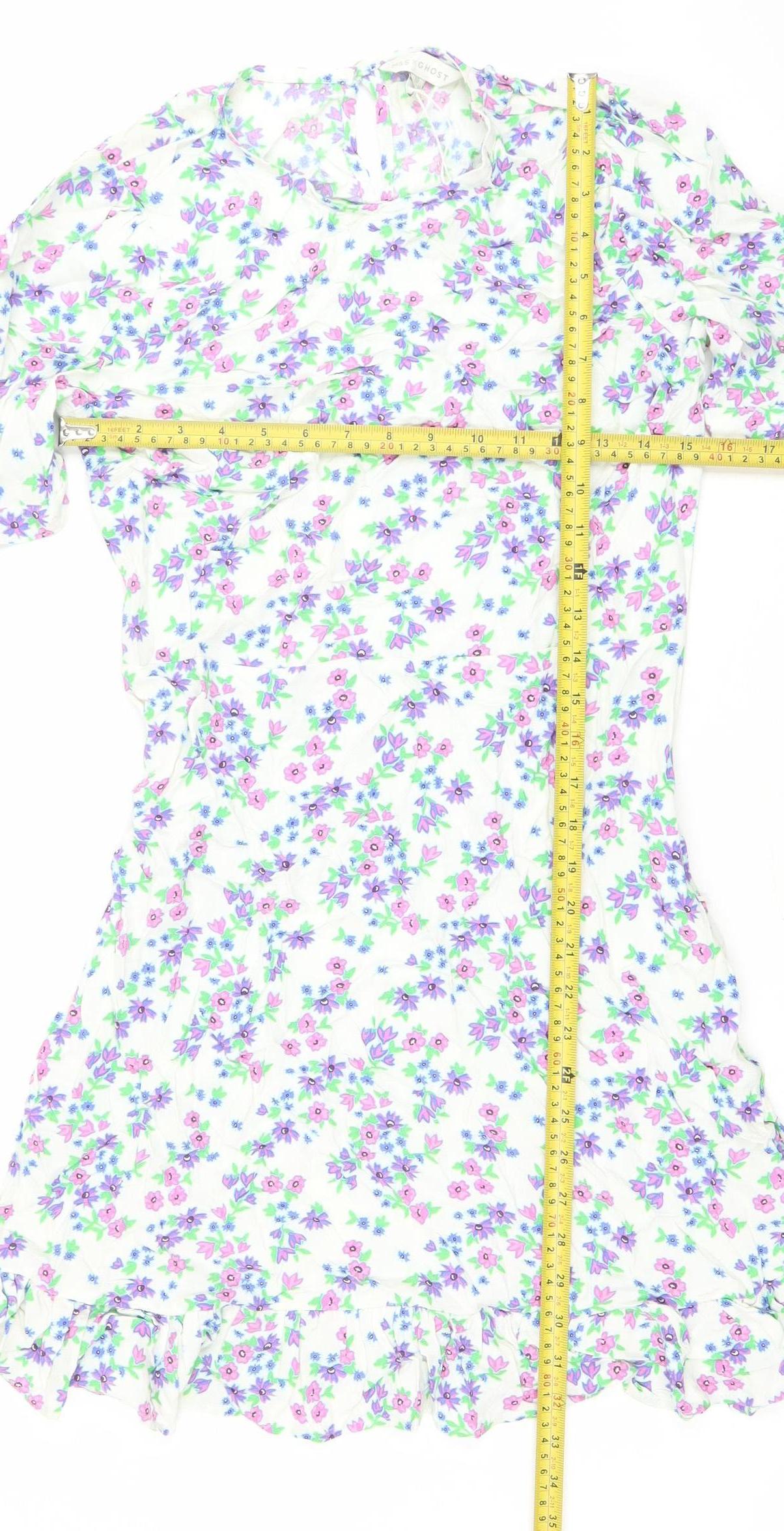 Marks and Spencer Women’s Multicoloured Floral One Shoulder Wrap Dress Size 10