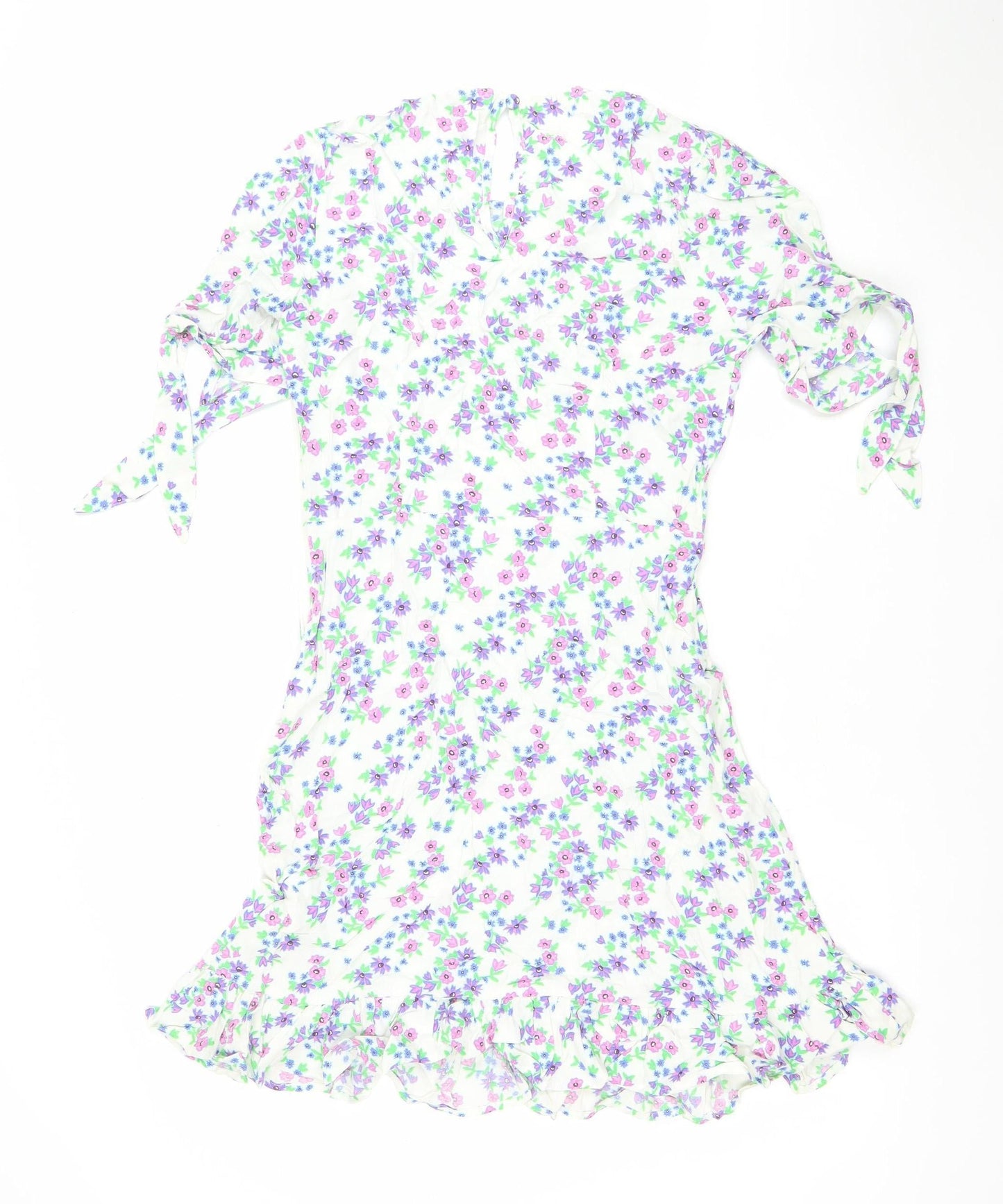 Marks and Spencer Women’s Multicoloured Floral One Shoulder Wrap Dress Size 10